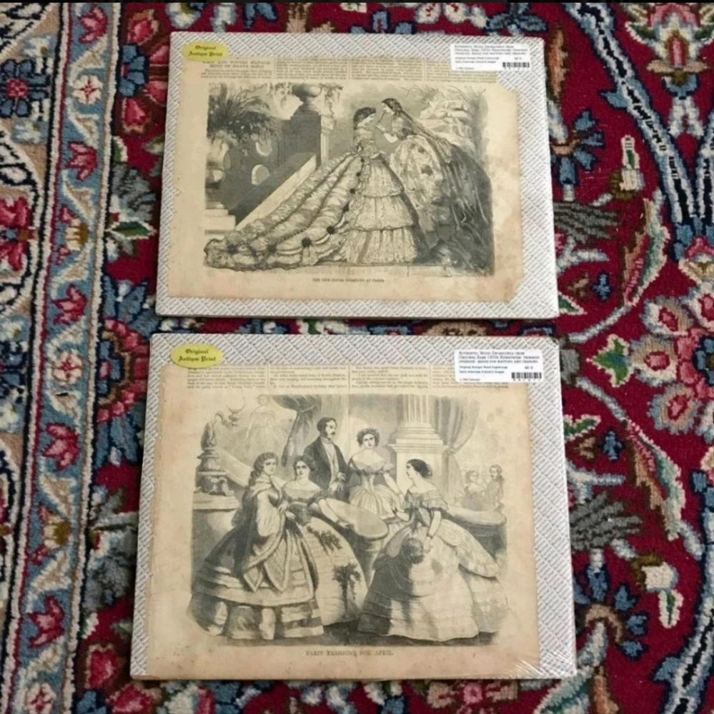 Antique Wood Engravings, Paris Fasion Week